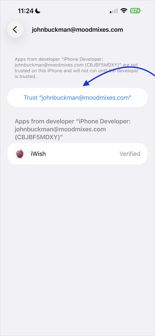 Tapping Trust for your Apple ID